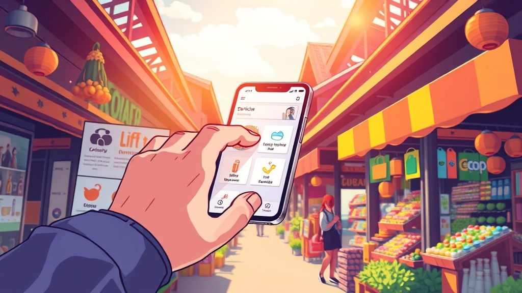 온누리상품권 사용 가능한 가맹점 찾기 (illustration 스타일)