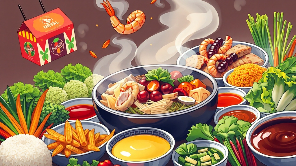 샤브샤브 & 월남쌈 맛있게 먹는 법 (illustration 스타일)