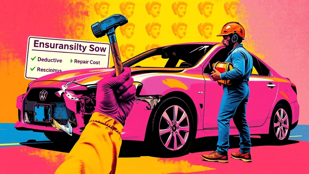 자차 보험, 어떤 내용을 보장하나요? (popart 스타일)