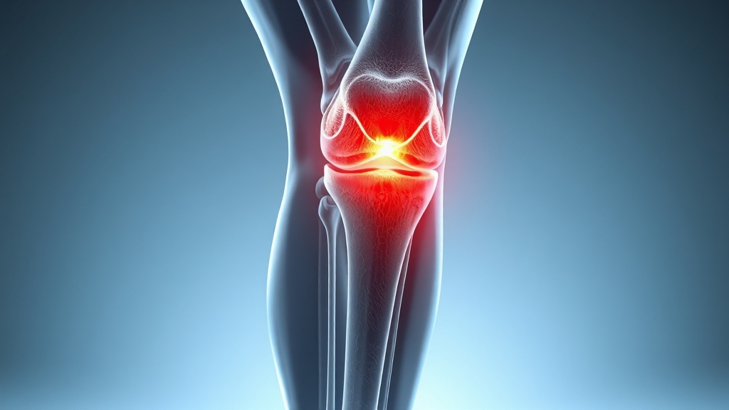 무릎 통증 원인과 증상 (realistic 스타일)
