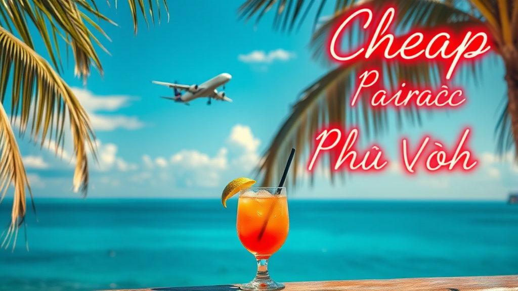 푸꾸옥 항공권, 언제 싸게 살까? (realistic 스타일)