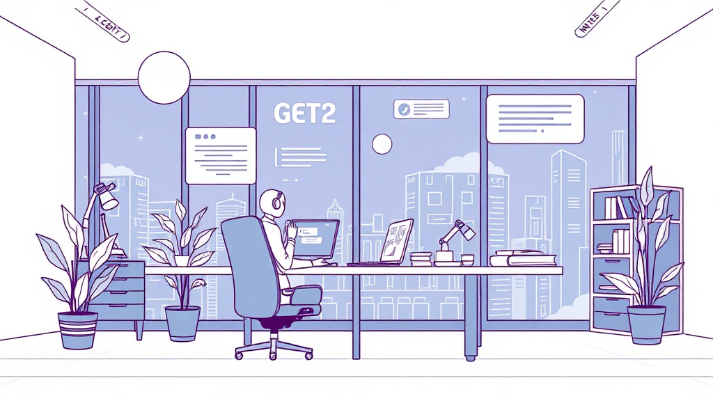 챗GPT 활용한 업무 자동화 (illustration 스타일)