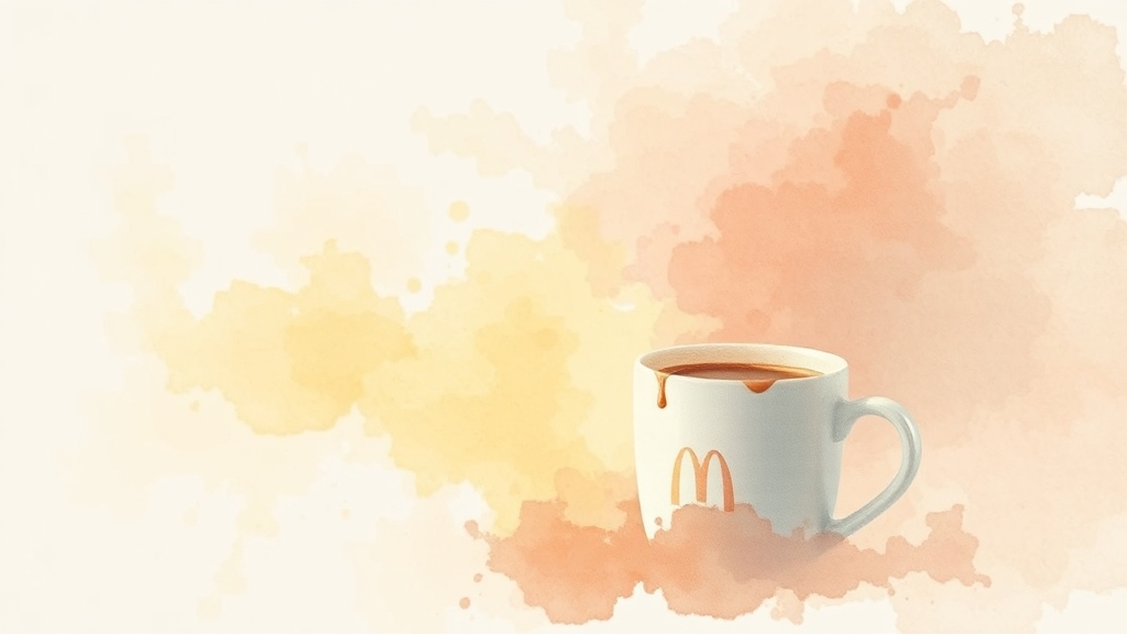 맥모닝 할인 및 프로모션 활용법 (watercolor 스타일)