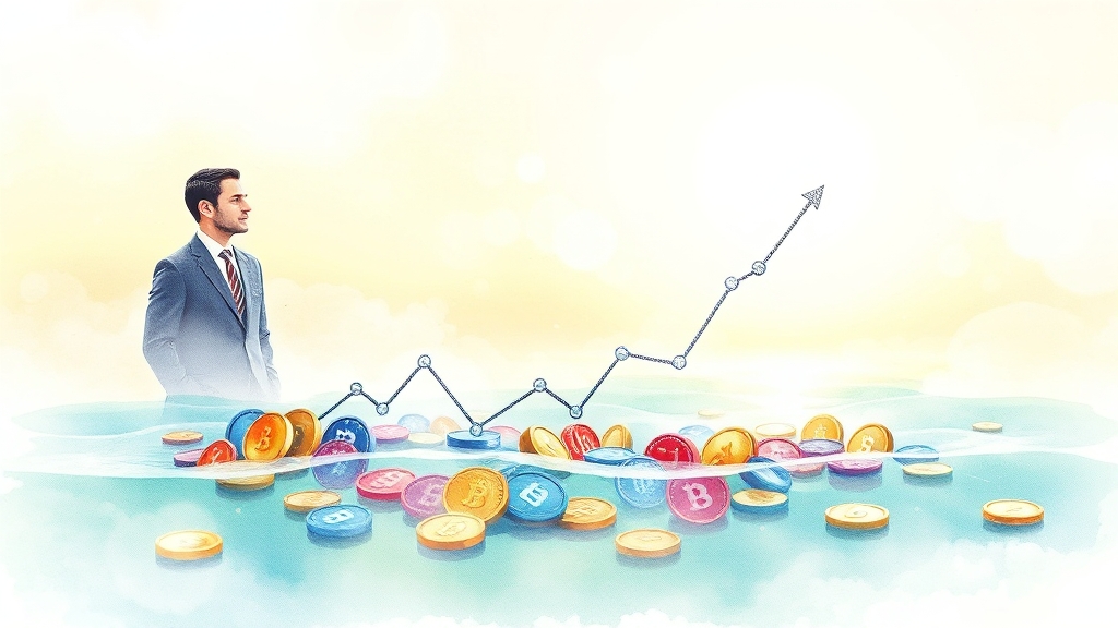 암호화폐 투자 시 유의사항 (watercolor 스타일)