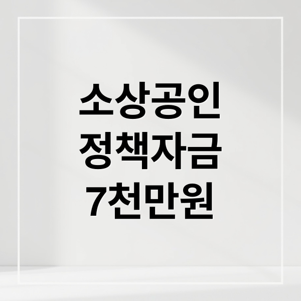 소상공인
정책자금
7천만원 (소상공인 정책자금 7천만원 신청)