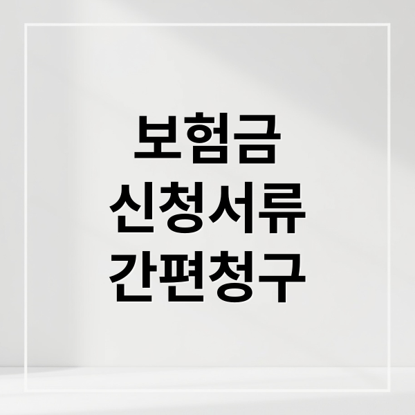 보험금
신청서류
간편청구 (삼성화재 실비보험 청구)