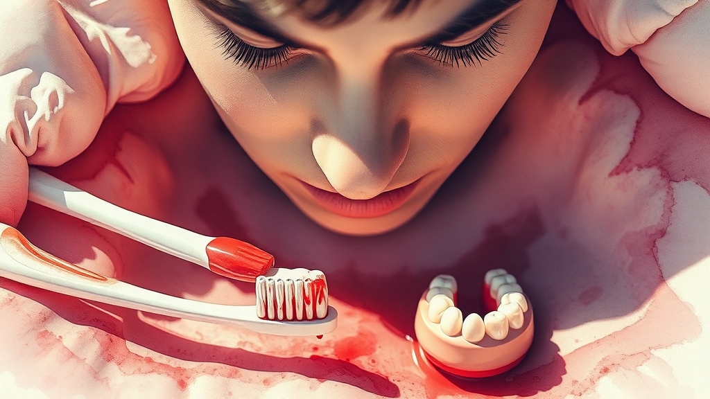 잇몸병 원인과 증상 (watercolor 스타일)