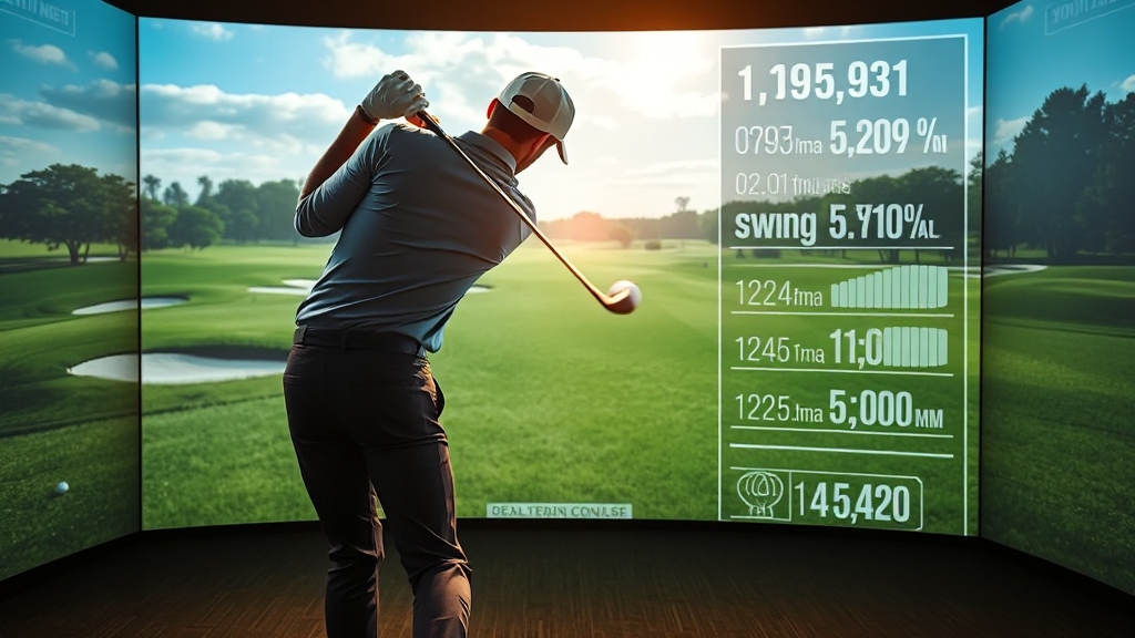 스크린골프 시스템: 기능 및 활용 (realistic 스타일)