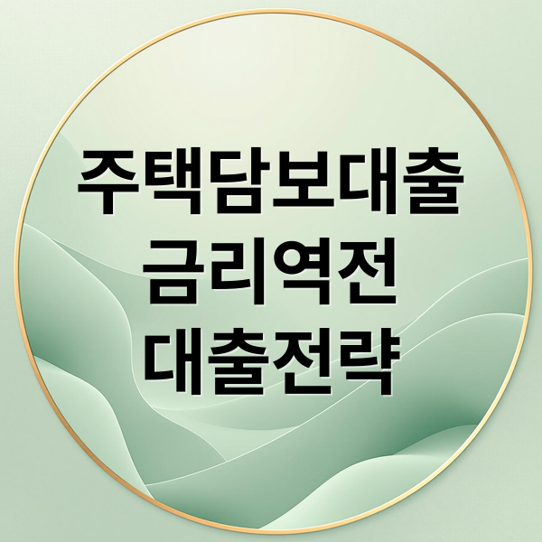 주택담보대출
금리역전
대출전략 (주담대 금리 중기대출 역전)