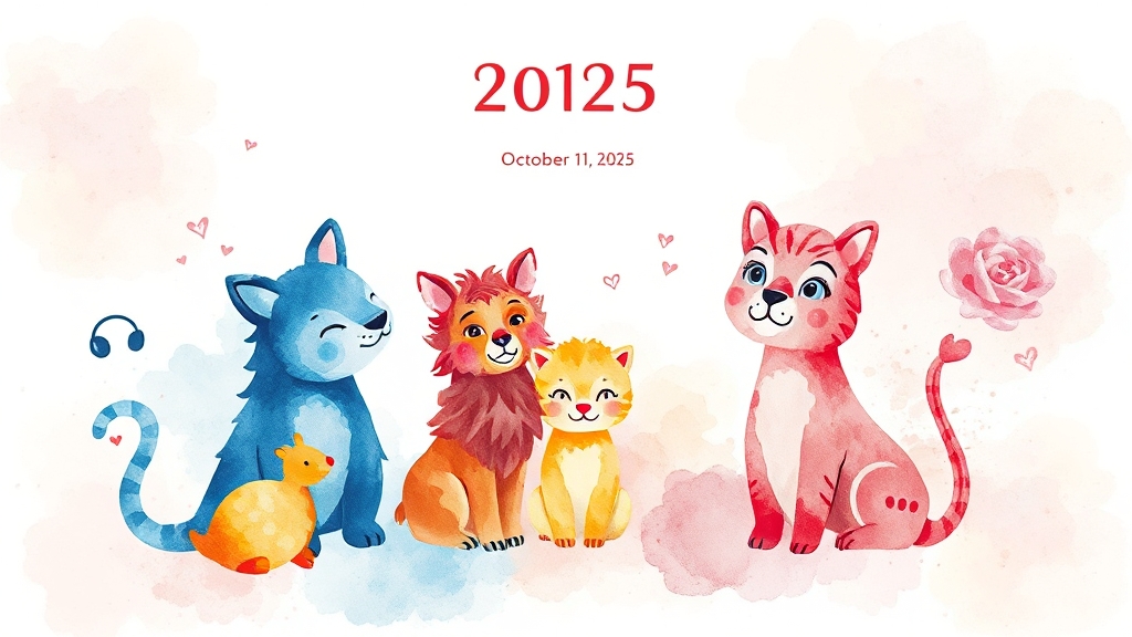 띠별 운세: 12가지 띠별 풀이 (watercolor 스타일)