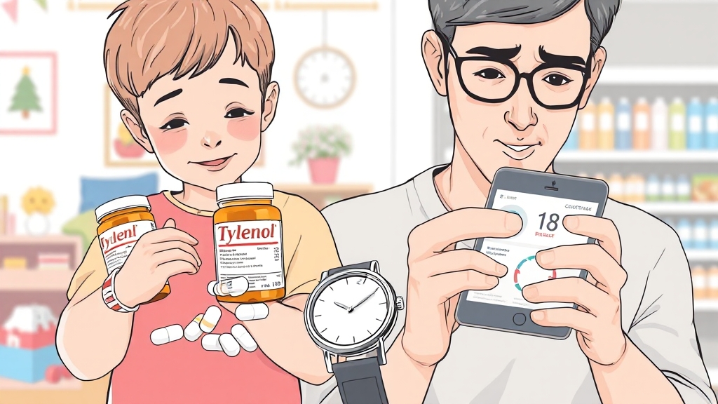 타이레놀, 이렇게 복용하세요! 올바른 방법과 용량 (illustration 스타일)