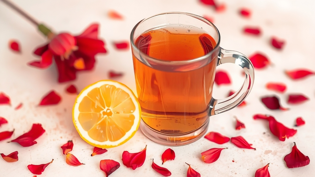 히비스커스 차 맛있게 즐기는 법 (watercolor 스타일)