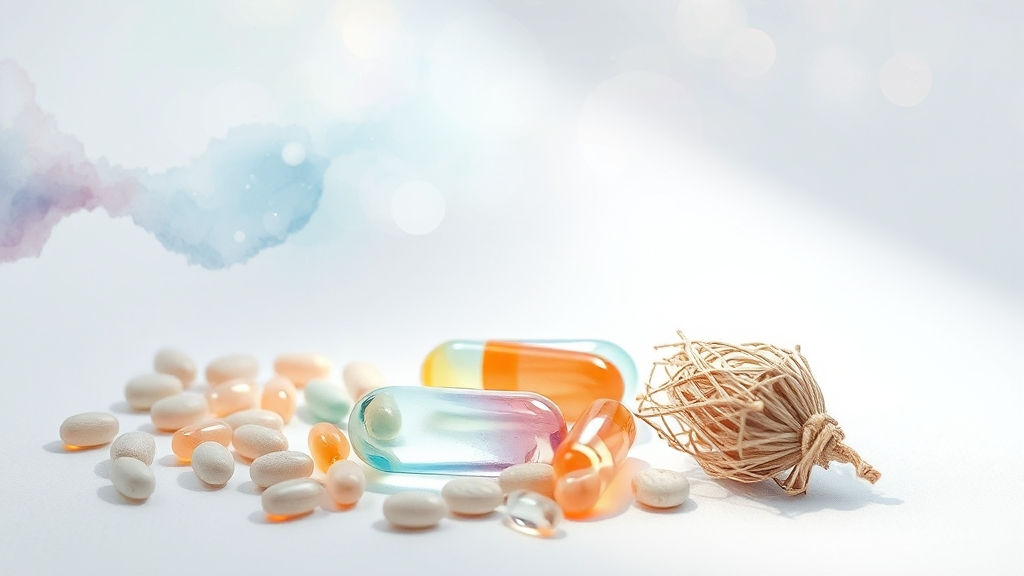 유산균과 영양제 활용법 (watercolor 스타일)