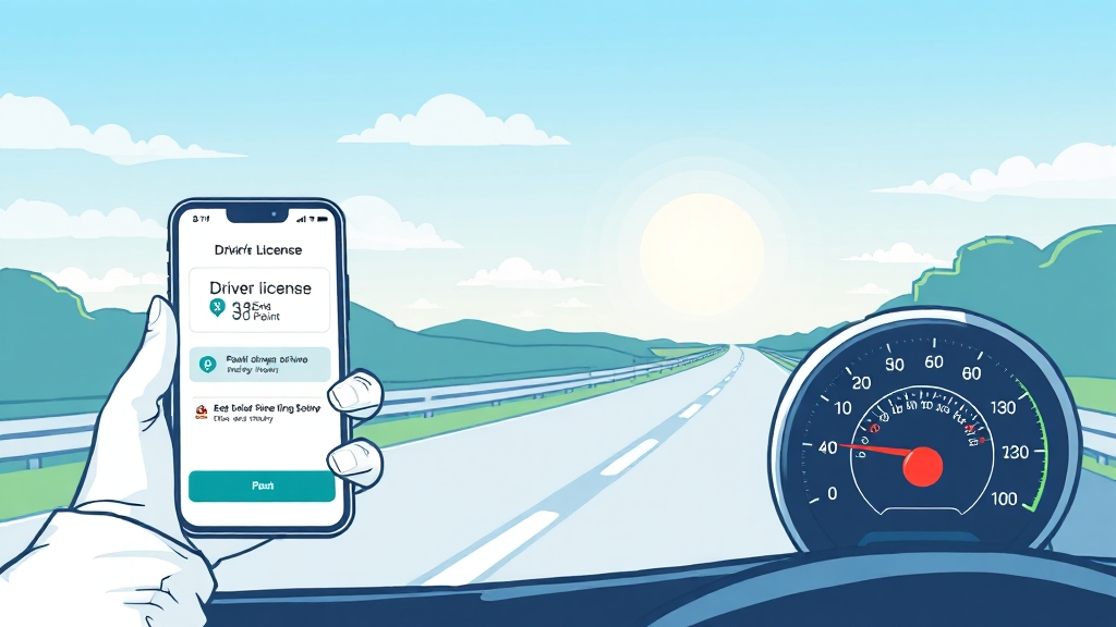 안전 운전 습관이 중요! (illustration 스타일)