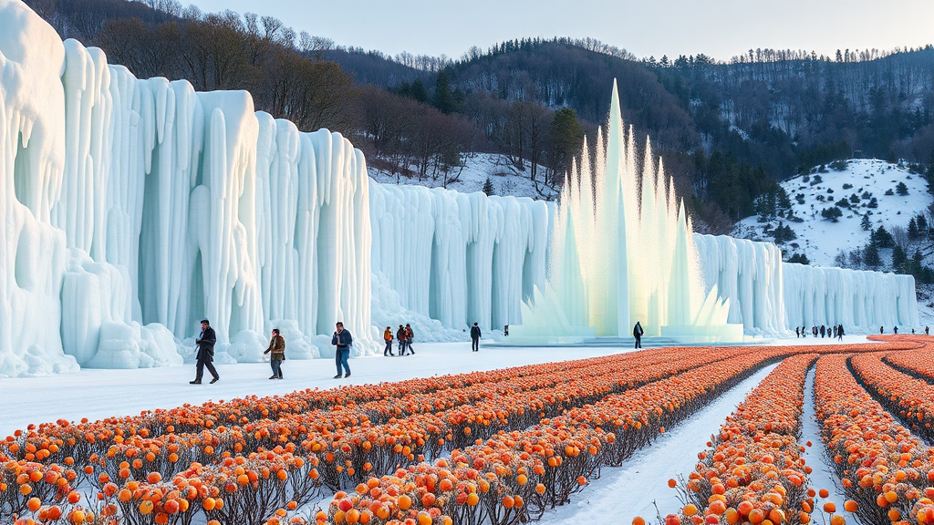 색다른 겨울 여행: 숨겨진 명소 (realistic 스타일)