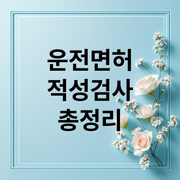 운전면허
적성검사
총정리 (운전면허 적성검사 시력)