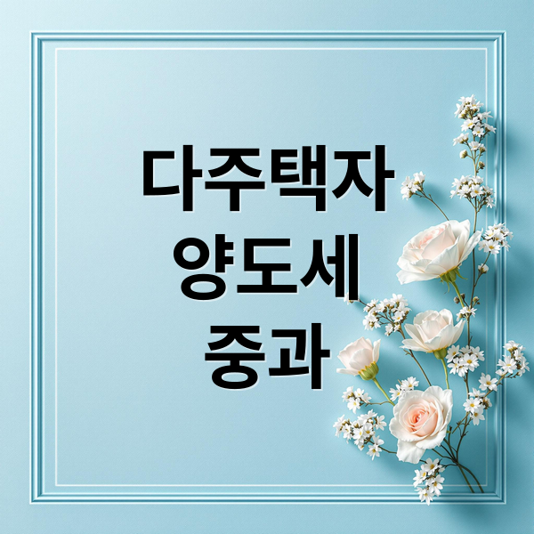 다주택자
양도세
중과 (다주택 양도중과 후속책)
