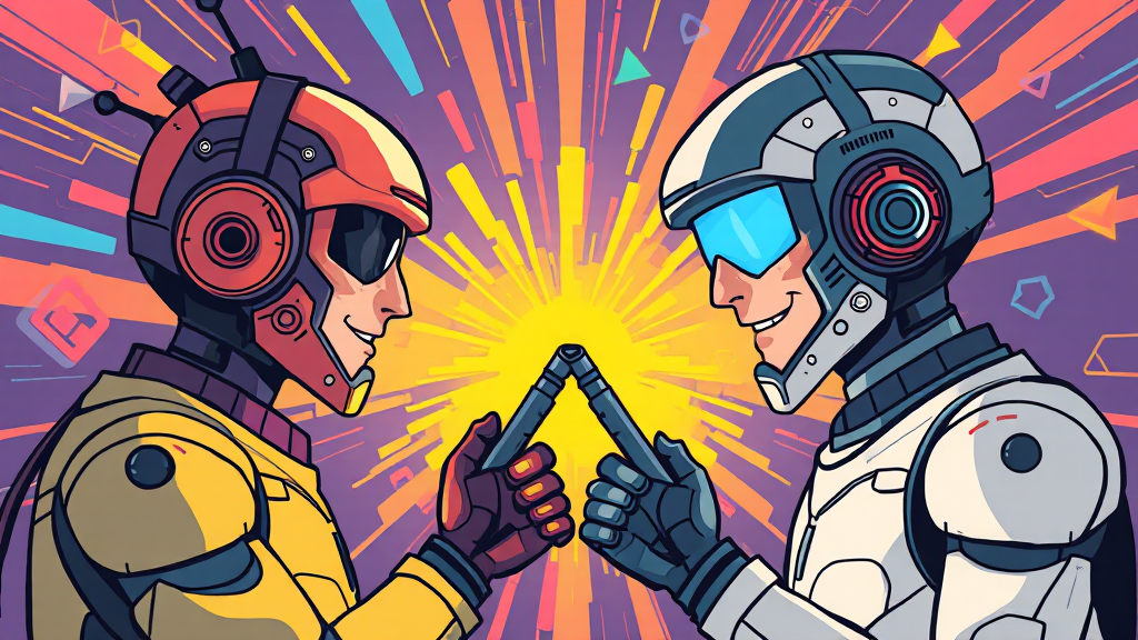 AI 에이전트 시장 현황 및 경쟁 (cartoon 스타일)