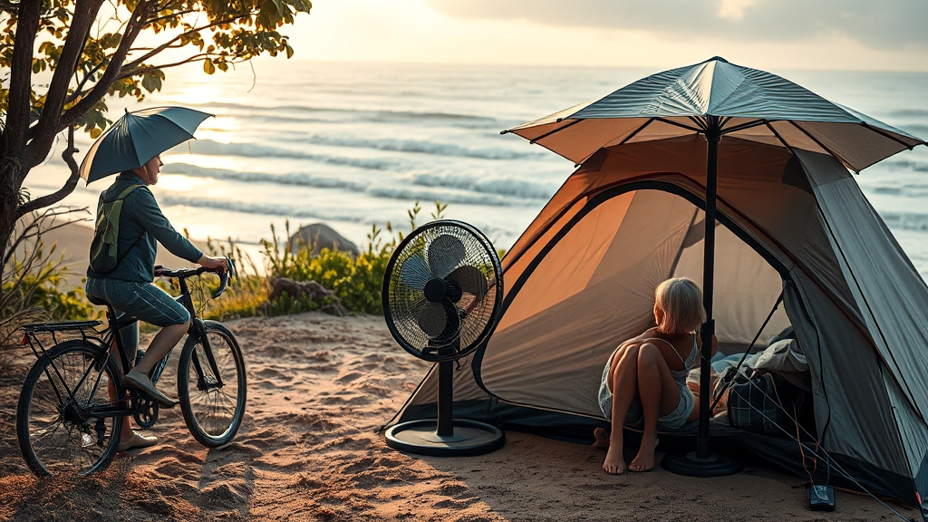 상황별 맞춤 추천! 휴대용 선풍기 (realistic 스타일)