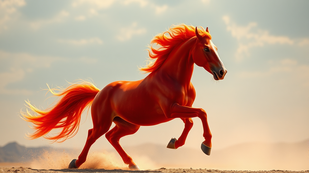 2026년, 병오년 말띠 해 의미 (realistic 스타일)