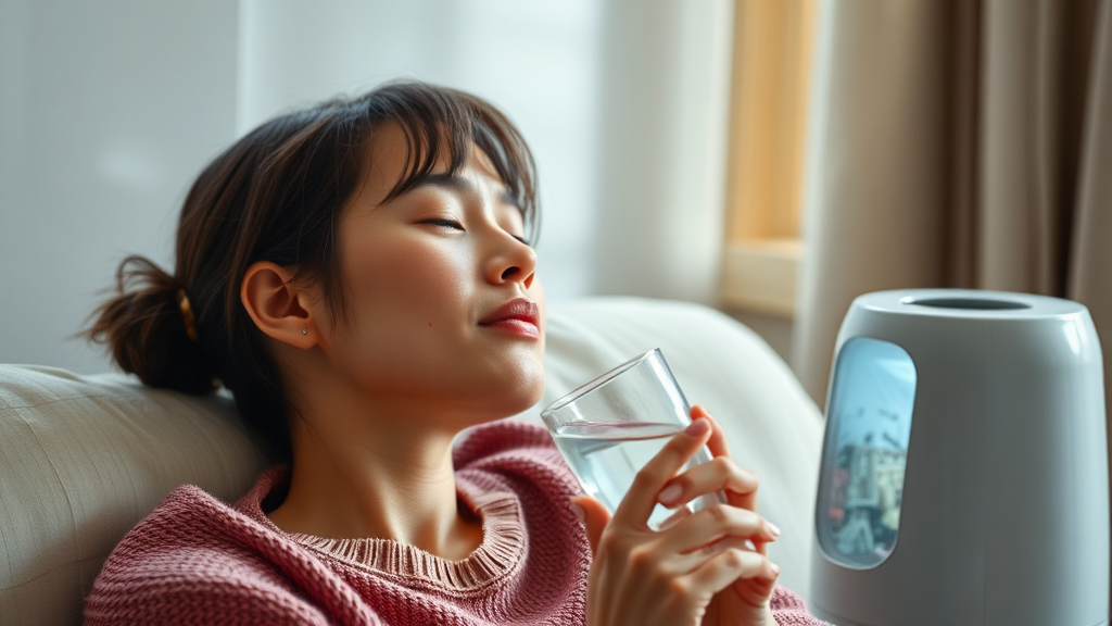 가려움증 완화 생활 습관 (realistic 스타일)