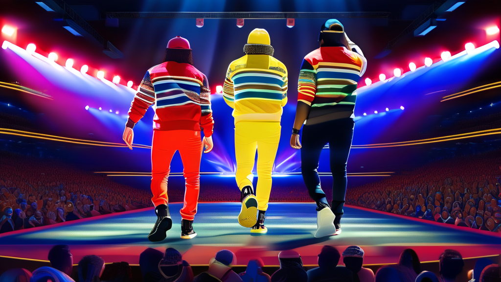 쇼미더머니 12 파이널 진출자: TOP 5의 치열한 경쟁 (realistic 스타일)