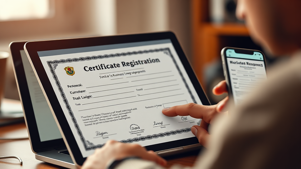 온라인 신청, 이렇게 하세요! (realistic 스타일)