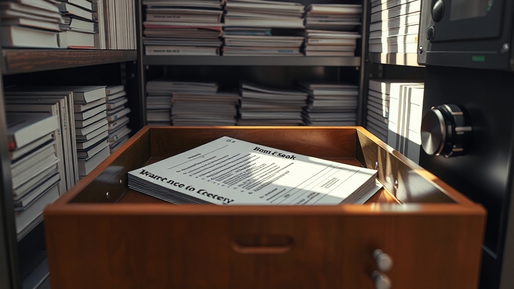 통장 보관, 주의할 점은? (realistic 스타일)