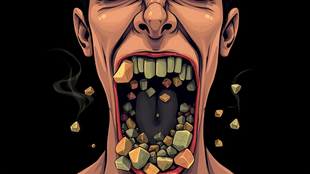 편도결석, 왜 생길까? (illustration 스타일)