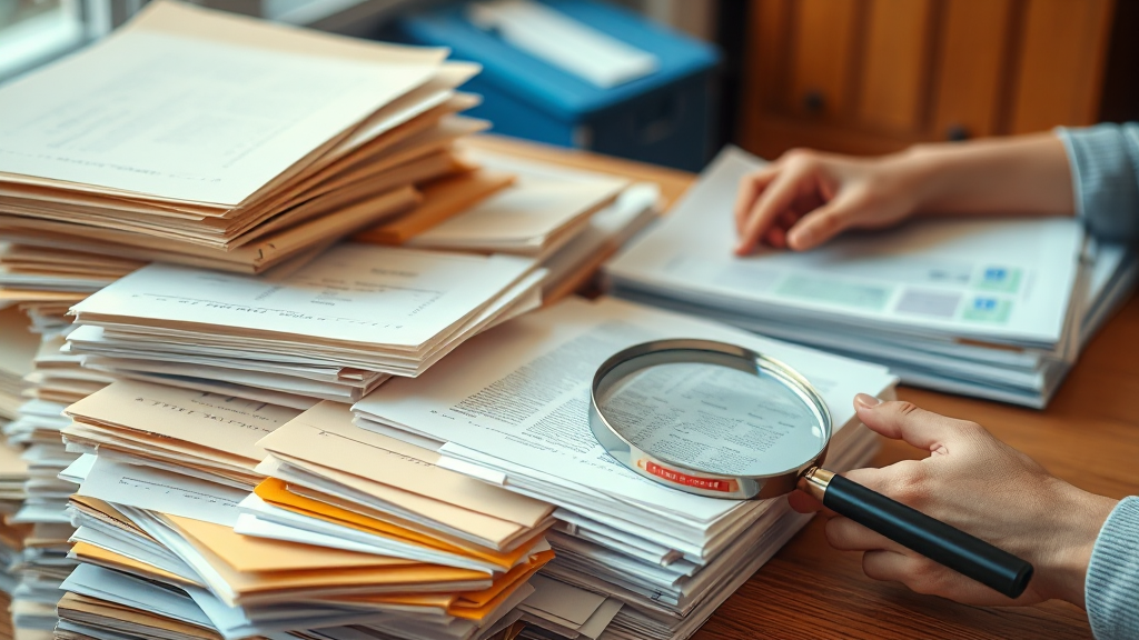 필요 서류 완벽 정리 (realistic 스타일)