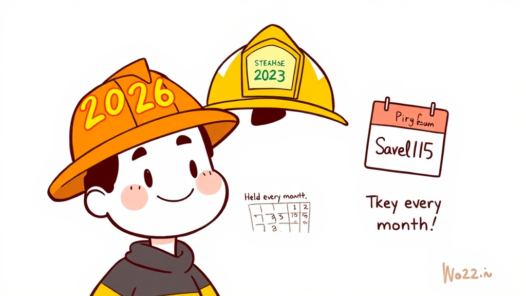 2026년 소방안전관리자 3급 시험 일정 및 준비 로드맵 (illustration 스타일)