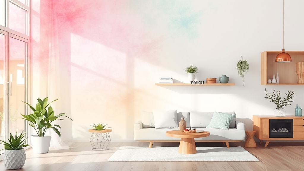 탈취 및 공기 청정 성능 (watercolor 스타일)