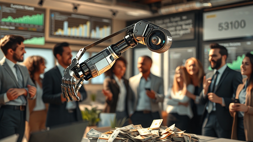 로봇 창업 자금 조달 (realistic 스타일)