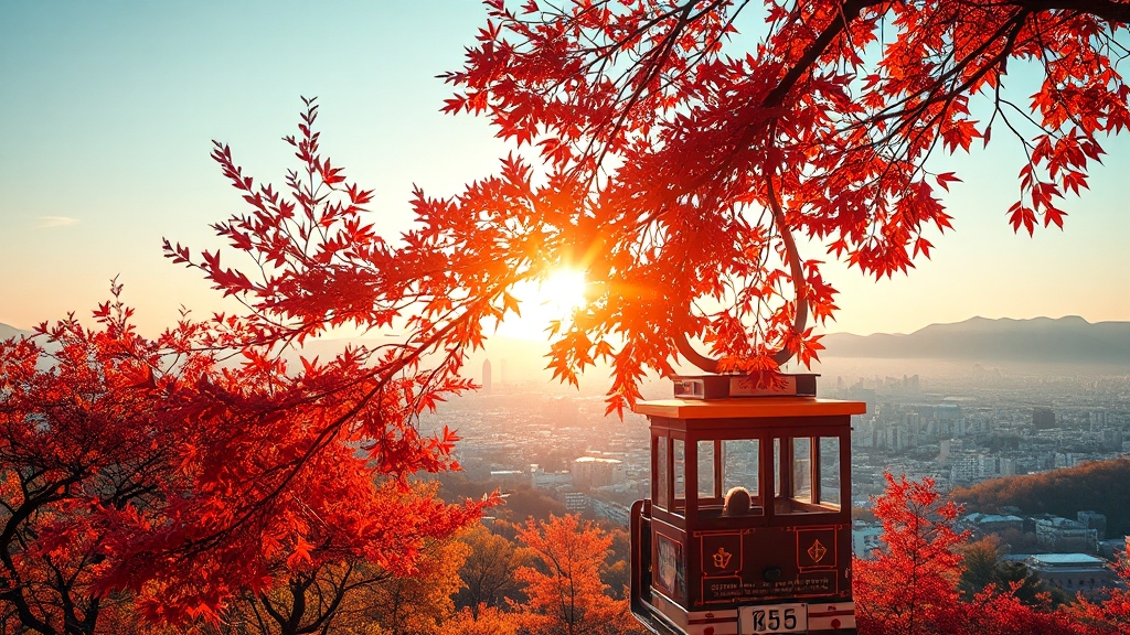 서울 단풍 명소 개요 (realistic 스타일)