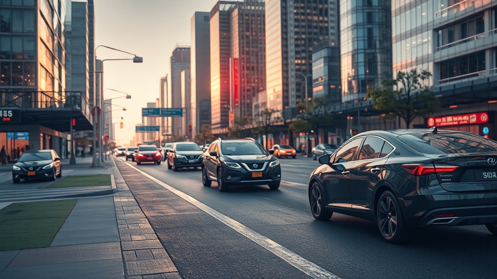 자율주행 기술 단계 (realistic 스타일)