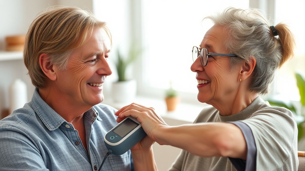 혈압약 복용 후, 혈압 변화는? (realistic 스타일)