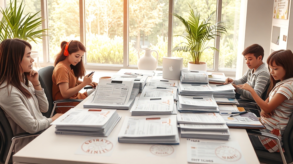 신청 시 필요 서류 (realistic 스타일)