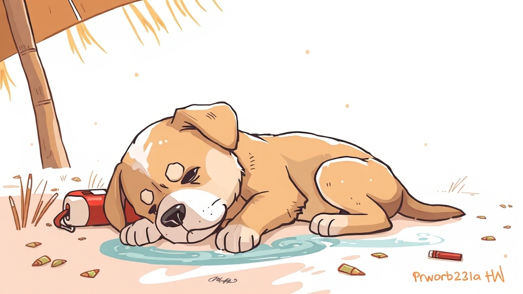 열사병 발생 시 응급처치, 골든 타임을 잡아라! (illustration 스타일)