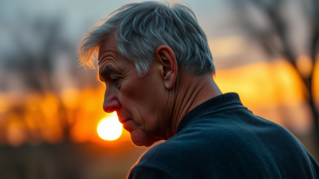 남성 갱년기 자가진단 (realistic 스타일)