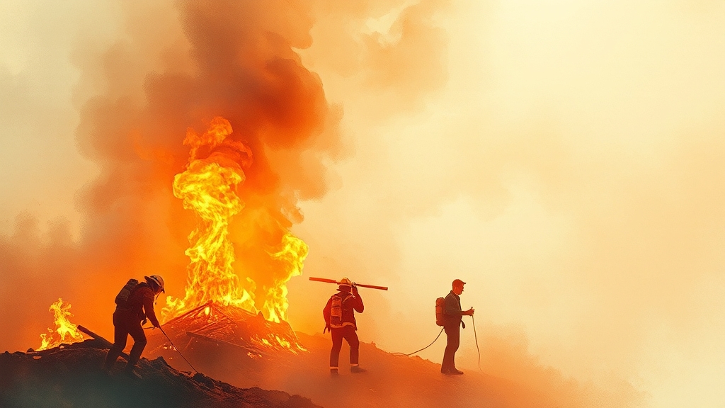 정부 초기 대응 및 복구 노력 (watercolor 스타일)