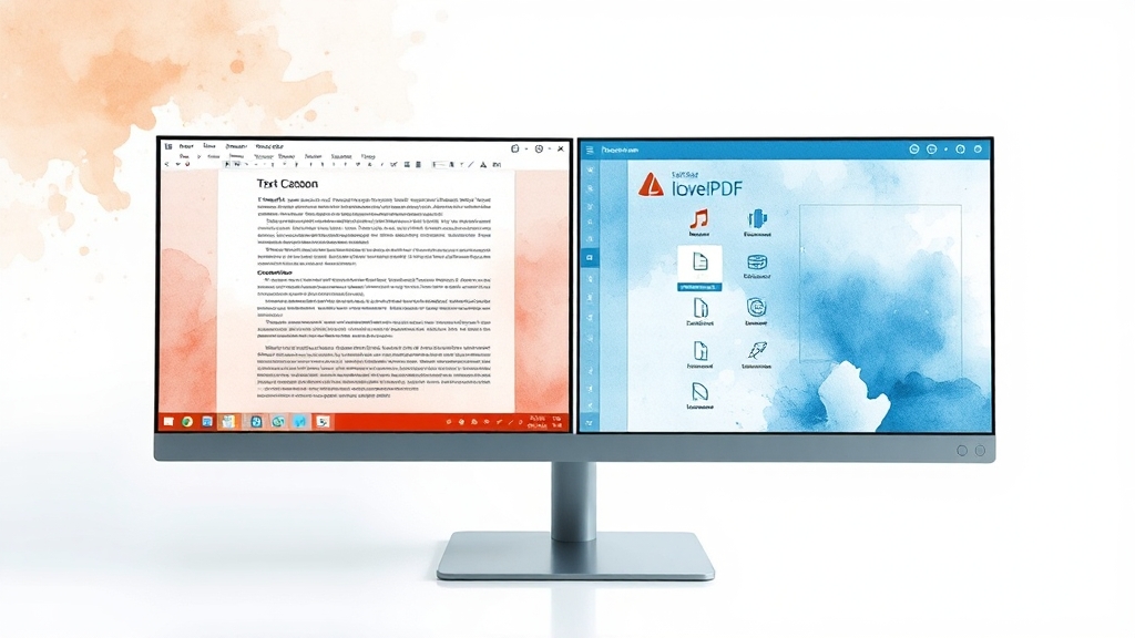 PDF 편집 프로그램, 뭐가 좋을까? (UPDF vs iLovePDF) (watercolor 스타일)