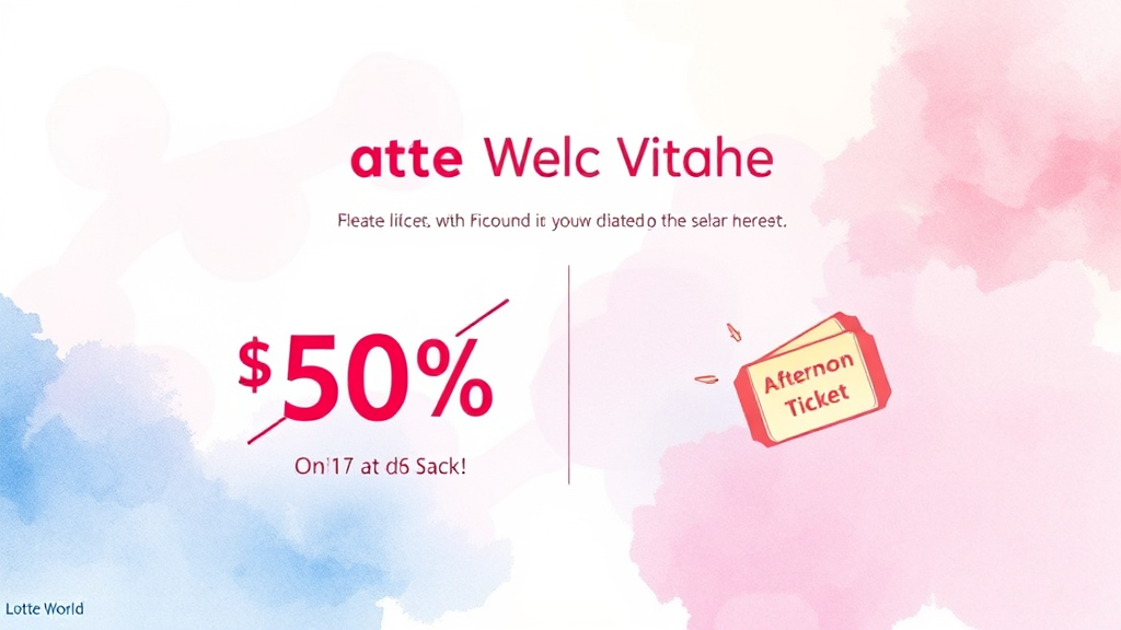 온라인 예매부터 오후권까지, 롯데월드 티켓 할인 꿀팁 (watercolor 스타일)