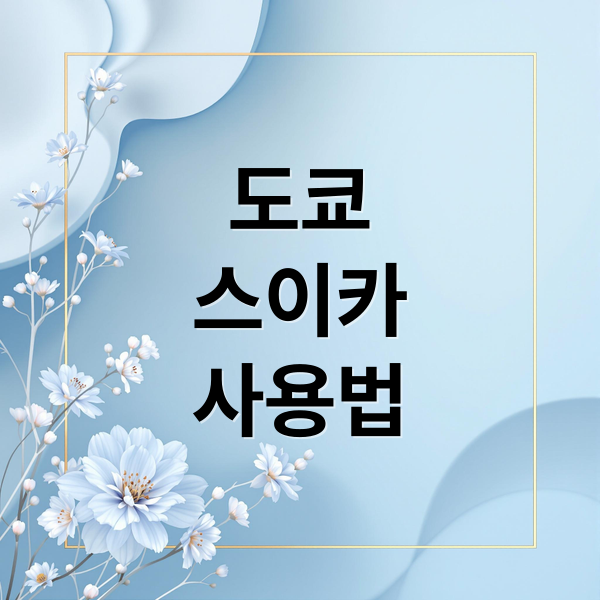 도쿄스이카사용법 (도쿄 갤럭시 패스 모 스이카)