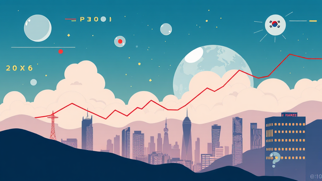 한국 증시의 미래 전망: 거품인가, 정상 상승인가? (illustration 스타일)