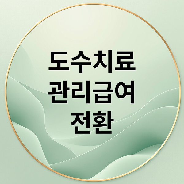 도수치료
관리급여
전환 (도수치료 관리급여 95% 본인부담)