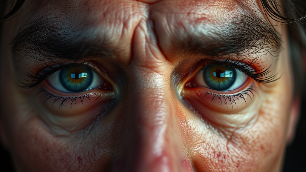 안구건조증 주요 증상 (realistic 스타일)