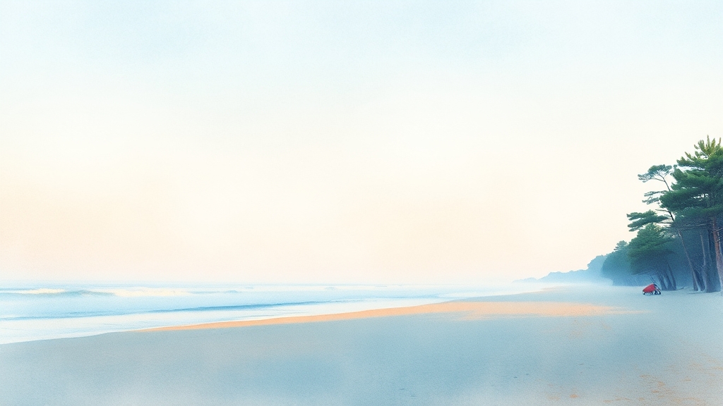 대광해수욕장, 어디에? (watercolor 스타일)