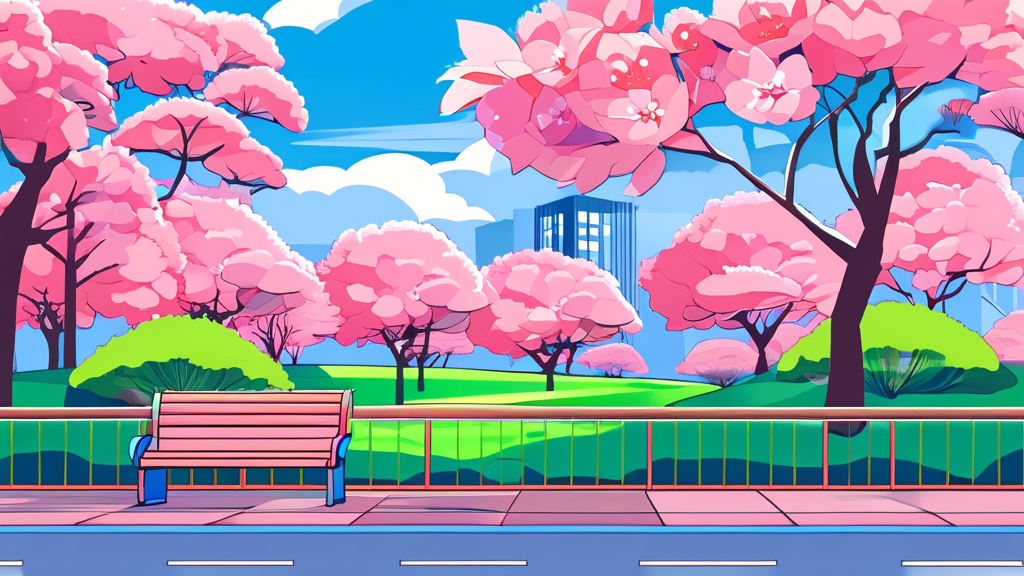 벚꽃 여행 계획을 위한 꿀팁 (cartoon 스타일)