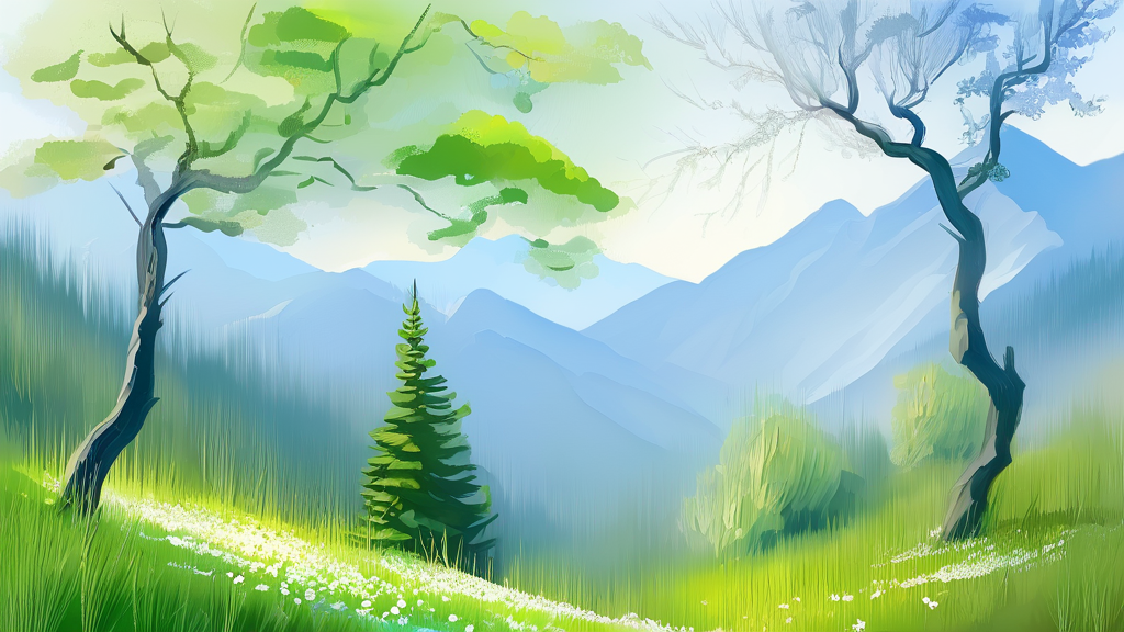 옻순과 옻나무의 유사 수종 구별법 (watercolor 스타일)