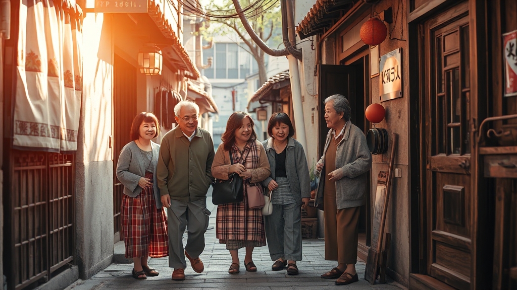 다섯 가족의 따뜻한 이야기 (realistic 스타일)